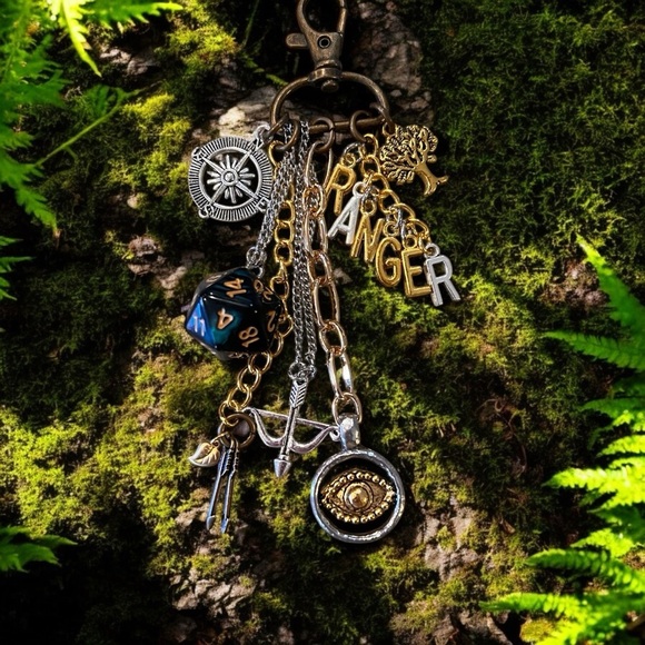 DND Dungeons and Dragons Ranger Themed Bag Charm Great gift for player UNISEX - Picture 8 of 17